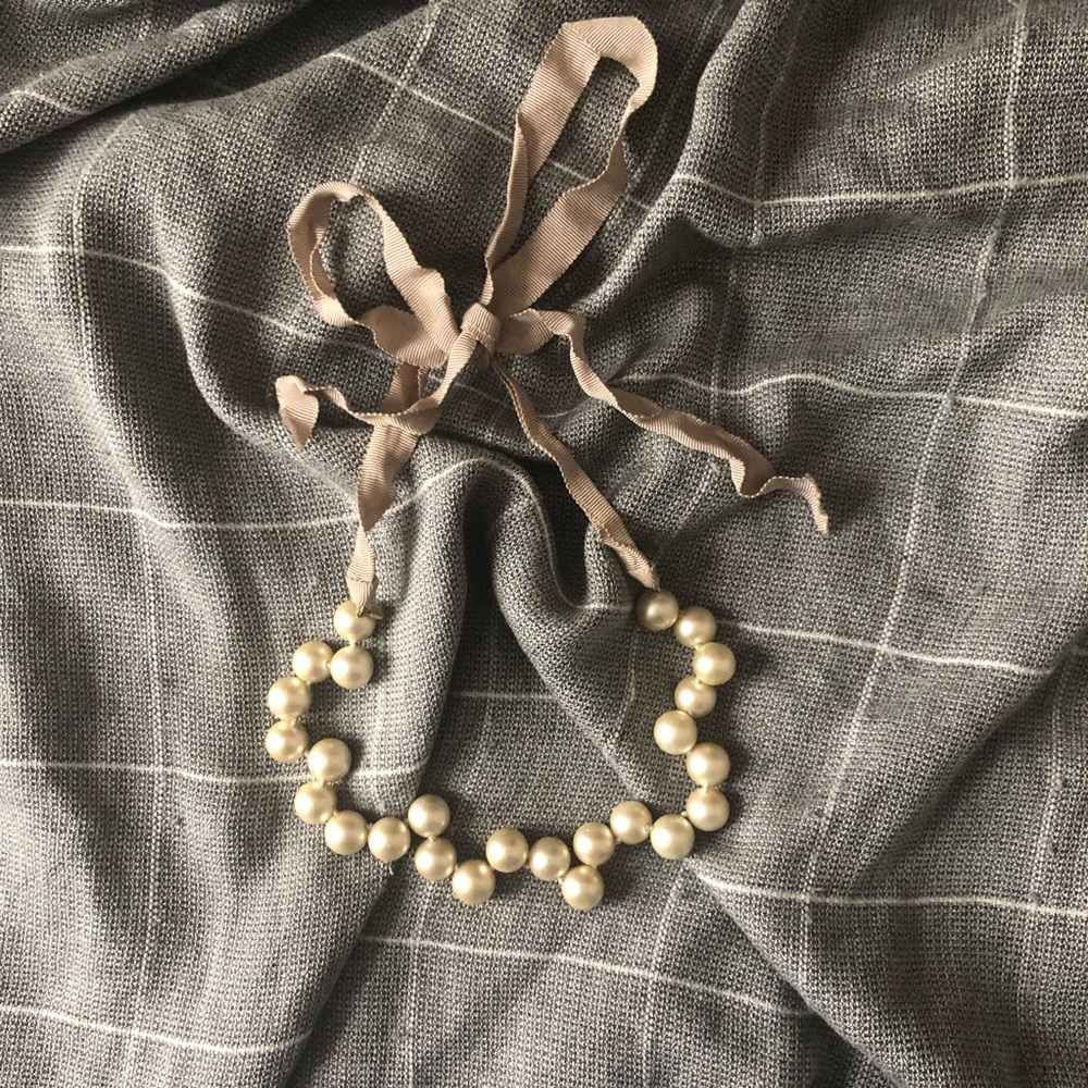J. Crew Statement Pearl Ribbon Necklace